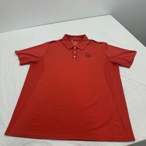 Adidas Golf Polo XL Mens Red Custom Tiburon Naples Logo Performance